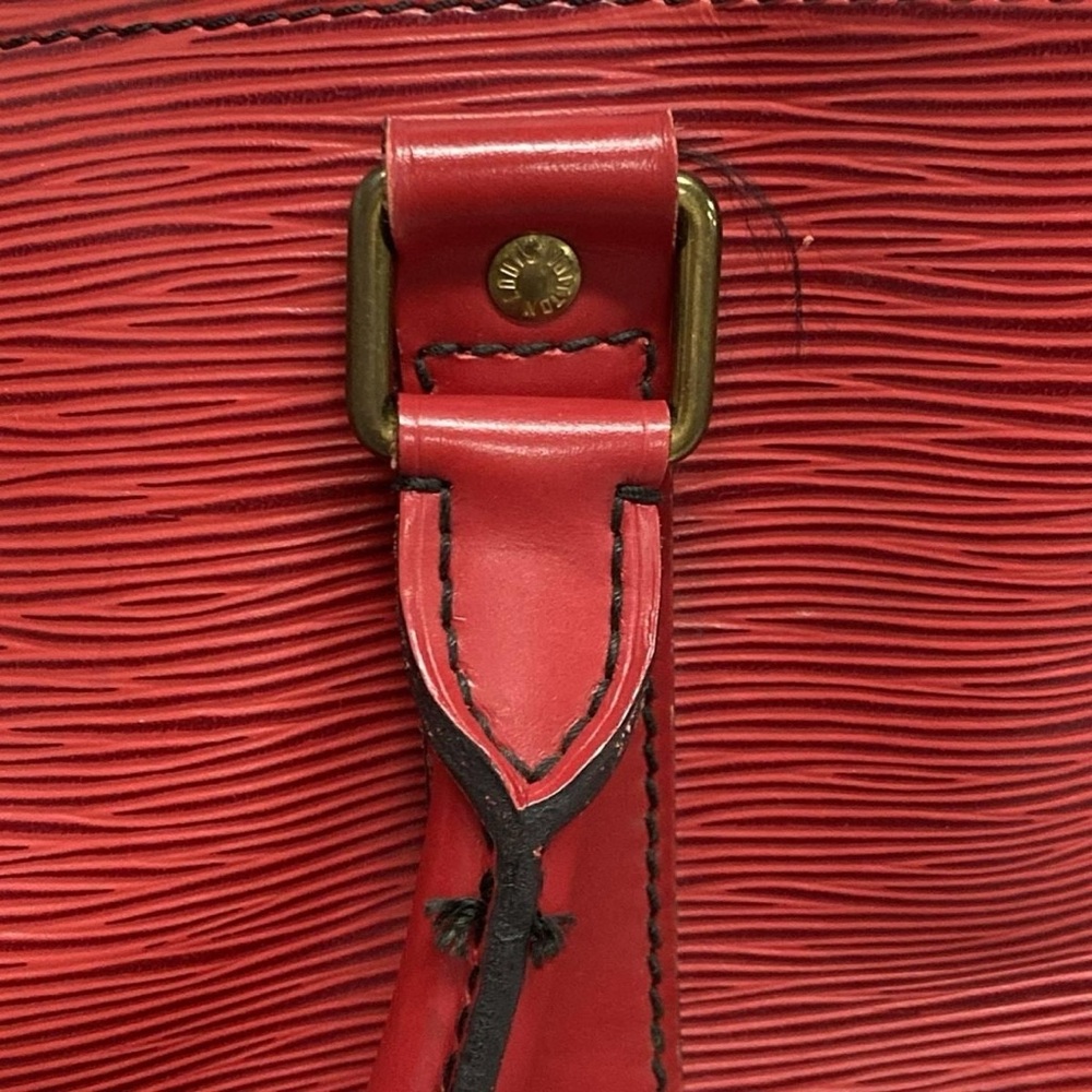 Authentic Louis Vuitton Castilian Red Epi keepall 45 travel unisex duffle bag - Picture 15 of 16